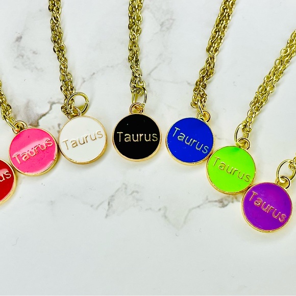 Taurus Zodiac Sign Necklace - Picture 2 of 2
